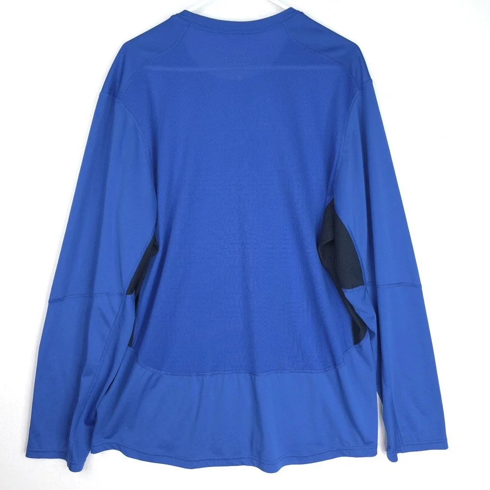 Nike Dri Fit Men's XL Blue Long‎ Sleeve Training Shirt Style 408329-493 Stretch